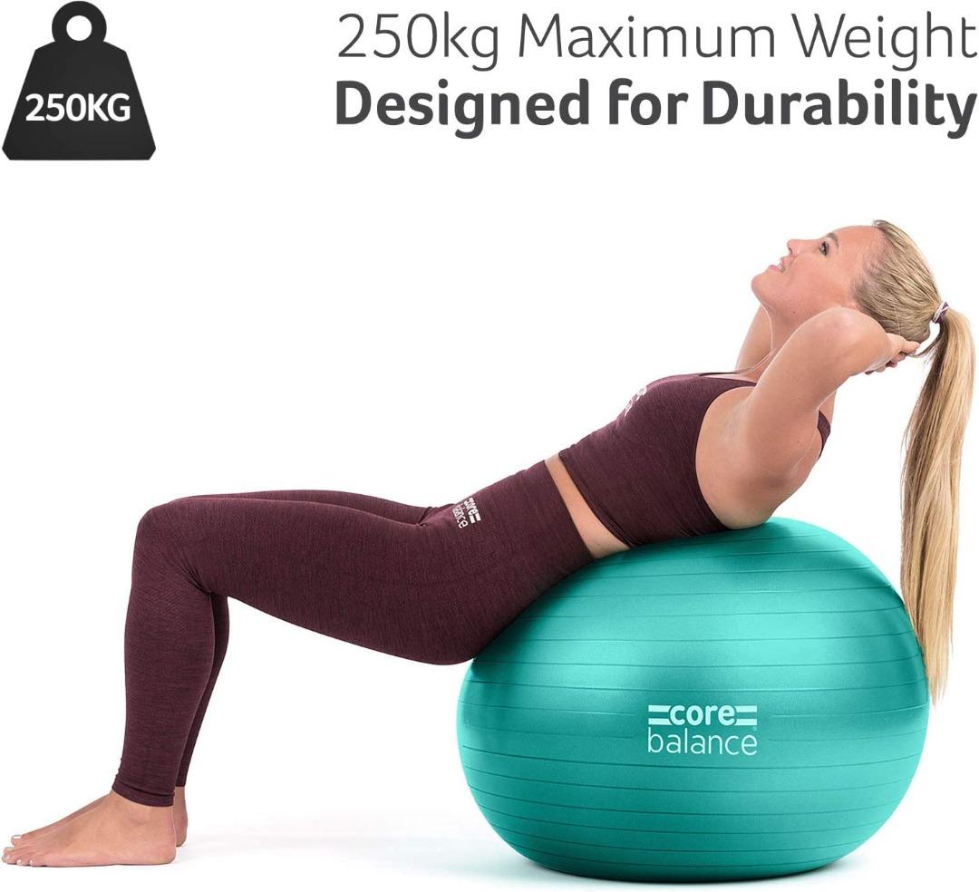 Core Balance Anti Burst Gym Ball 55 85cm With Hand Pump 75cm