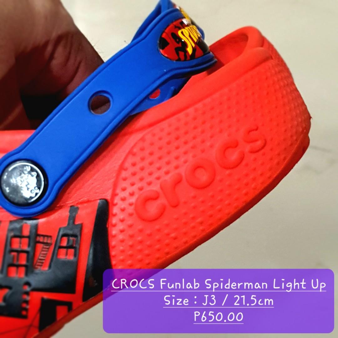 Spiderman light up crocs deals