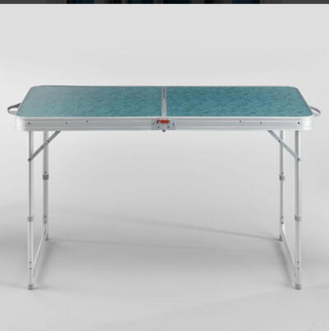 Decathlon Quechua folding table with 4 stools, Sports Equipment, Hiking