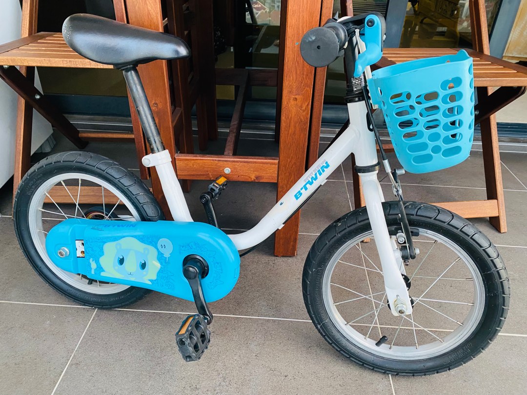 Decathlon Unisex Kids Bike Btwin 14 inch Petit Bleu 100 3 5 years
