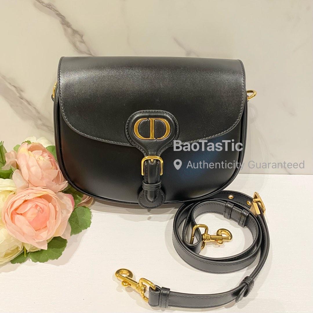 NEU CHRISTIAN DIOR BOBBY MEDIUM BANDOULIERE BLACK LEATHER HAND BAG