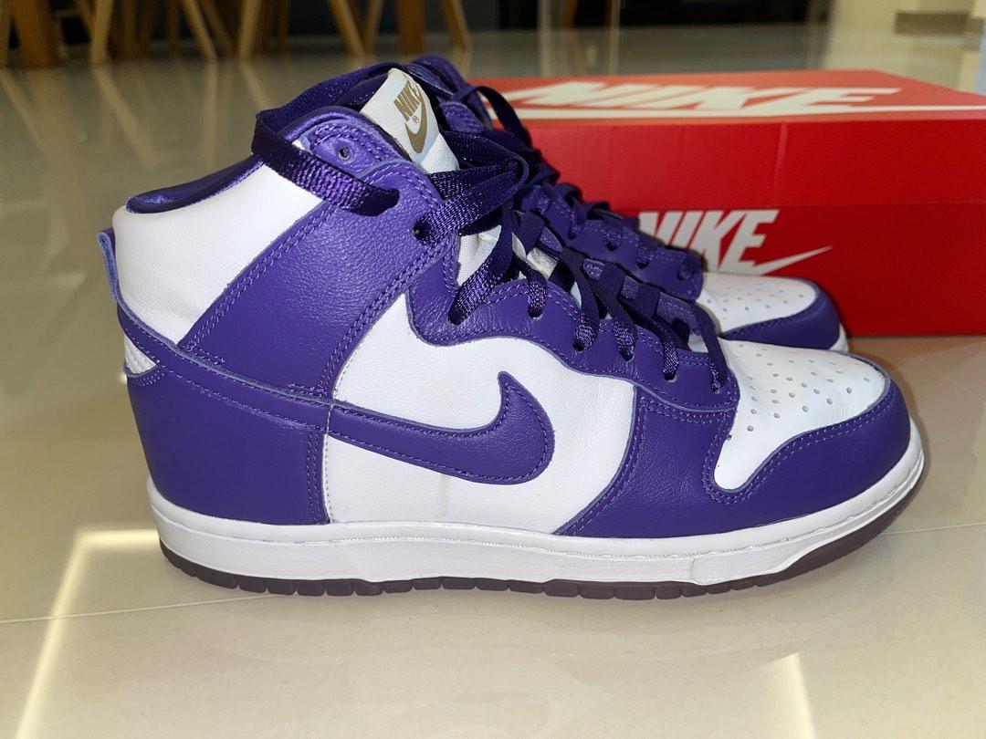 Nike dunk high SP varsity purple, Men's Fashion, Footwear