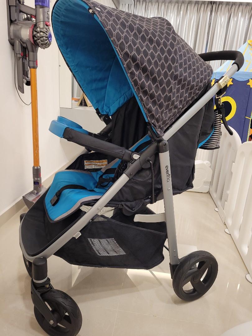 Like New Evenflo flipside Baby Stroller and Carseat 512