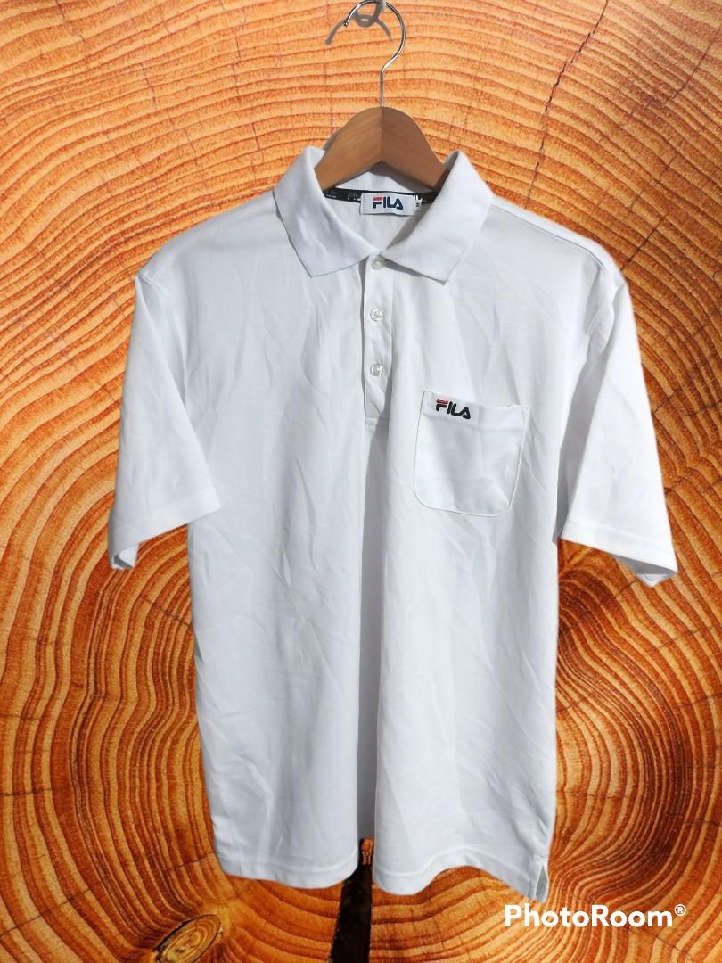Fila white polo shirt store