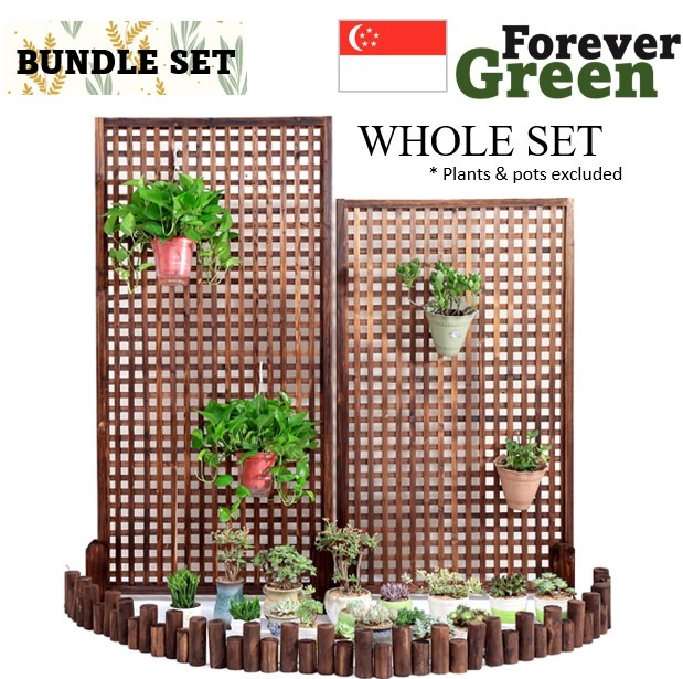 [FREE DELIVERY] SET Outdoor Garden Fence Trellis Divider Partition, Furniture & Home Living