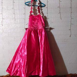 Fuchsia pink gown