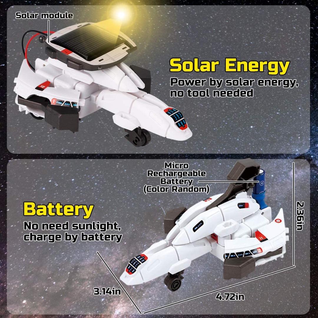 "GILOBABY Solar Robot Toy, 6 IN 1 STEM Educational Space Robotic Toy ...