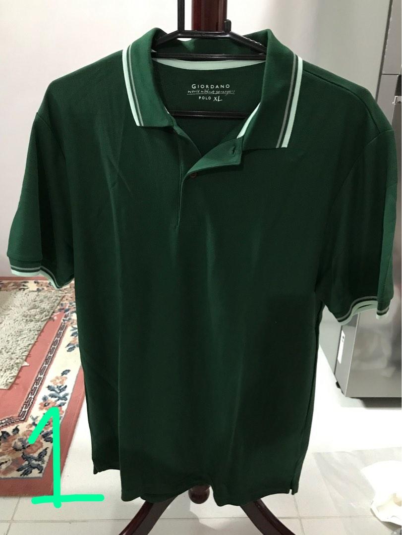 Giordano shades of green polo shirt, Men's Fashion, Tops & Sets, Tshirts & Polo Shirts on Carousell