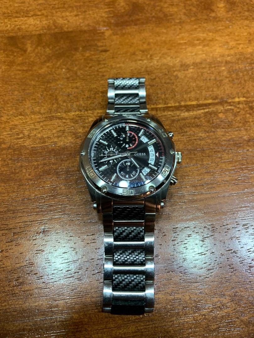 Guess watch carbon fiber top