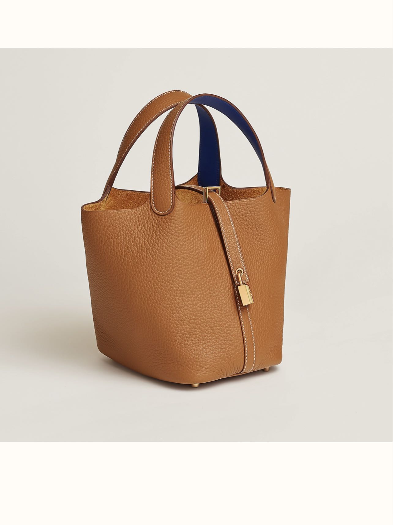 Hermes Rare Picotin 18 In Gold And Bleu Royale With Gold Hardware – Found  Fashion