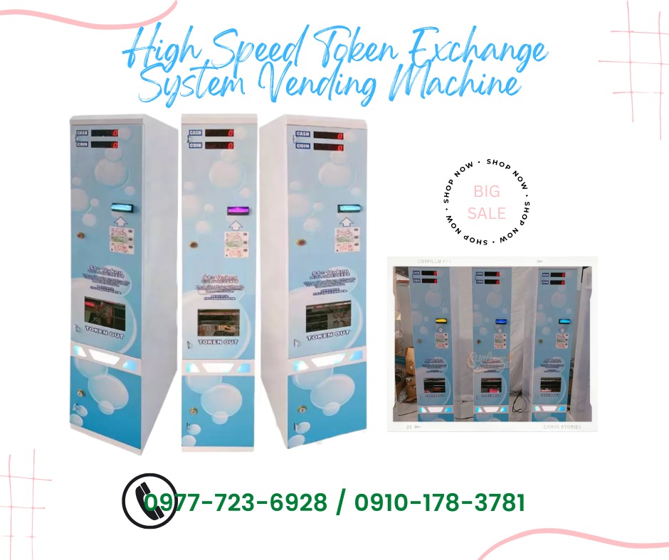 High Speed Coin Exchange System Vending Machine With Digital Display