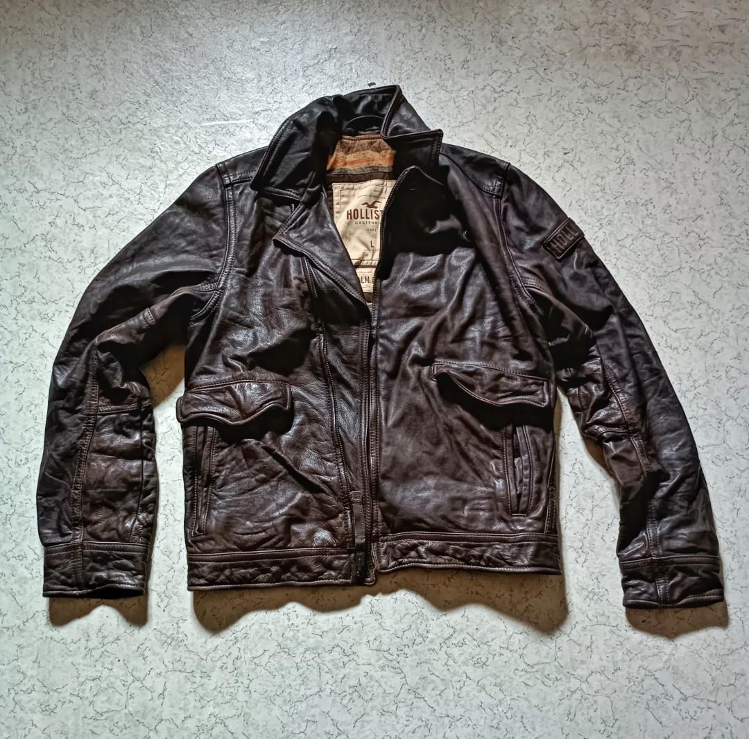 HOLLISTER BY ABERCROMBIE ORIGINAL LEATHER JACKET Men s Fashion