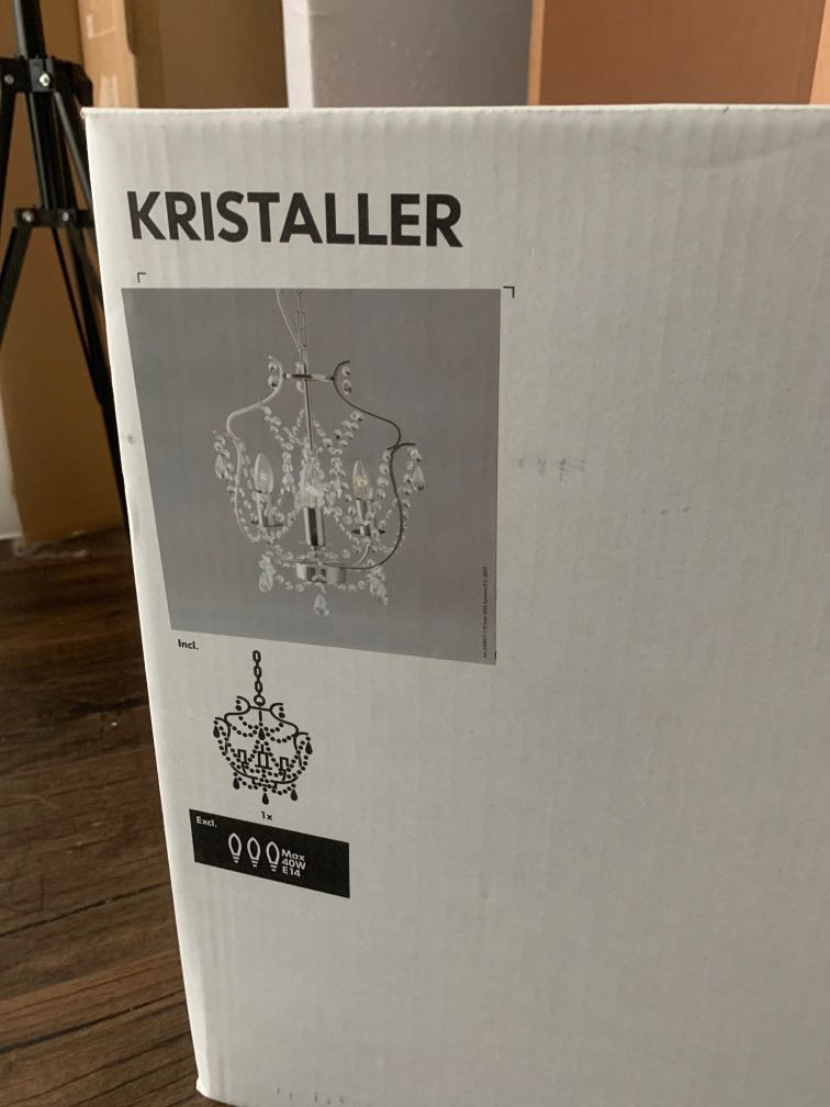 IKEA Chandelier Kristaller, Furniture & Home Living, Lighting & Fans