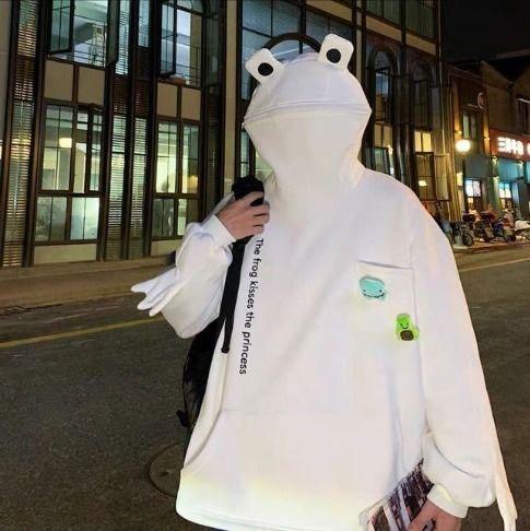 Frog hoodies top