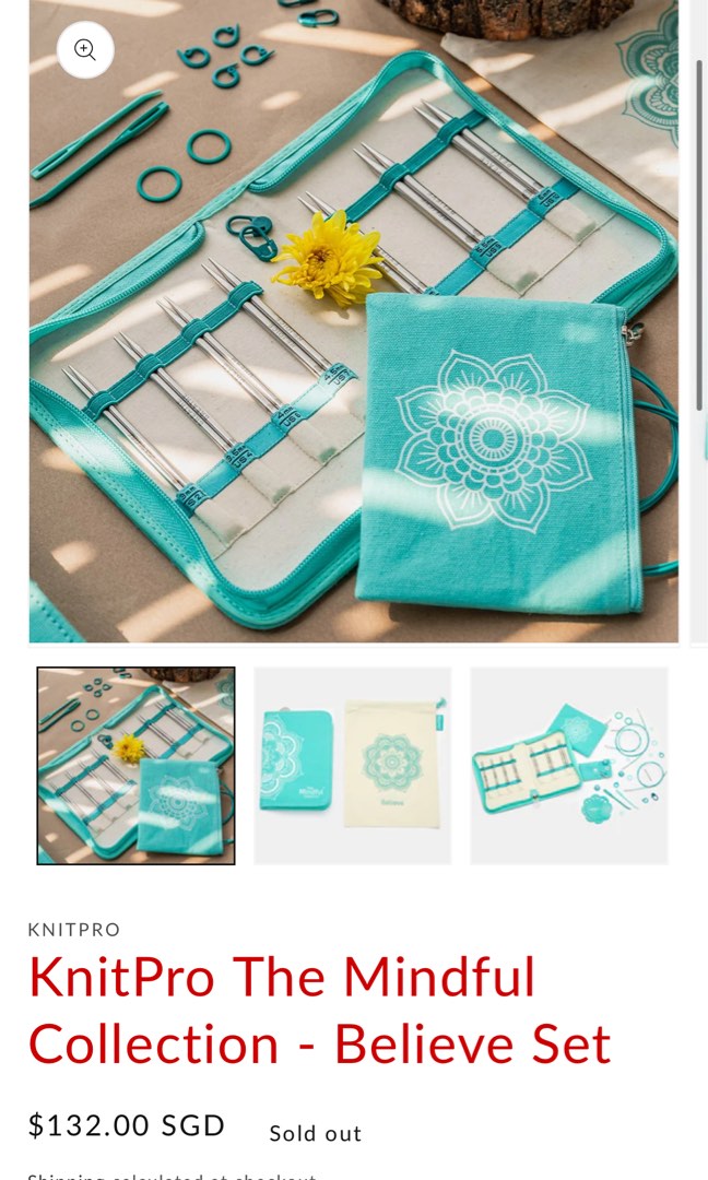 KNITPRO MINDFUL ponožkové jehlice 15 cm 3,75mm | Yarn Queen Prague - Vlny a příze