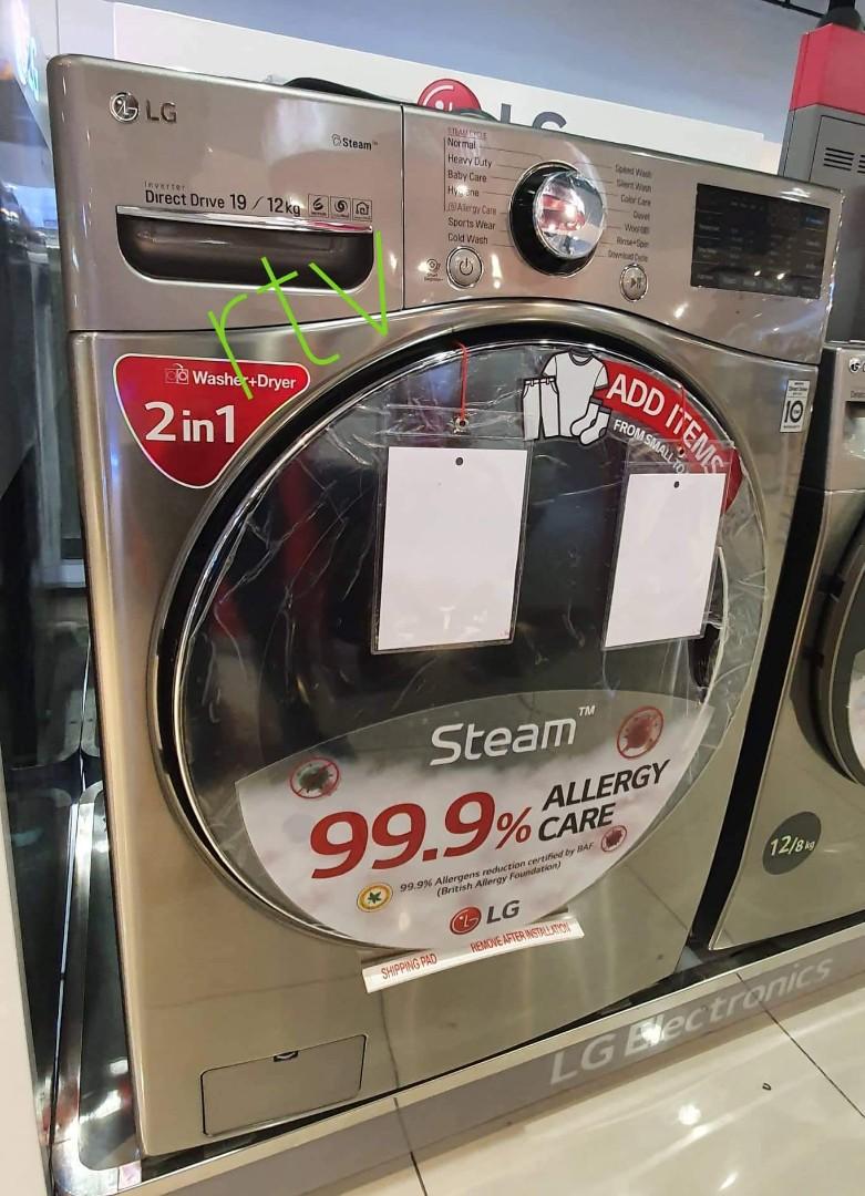 LG FRONTLOAD FULLY AUTOMATIC WASHING MACHINE INVERTER TYPE, TV & Home ...