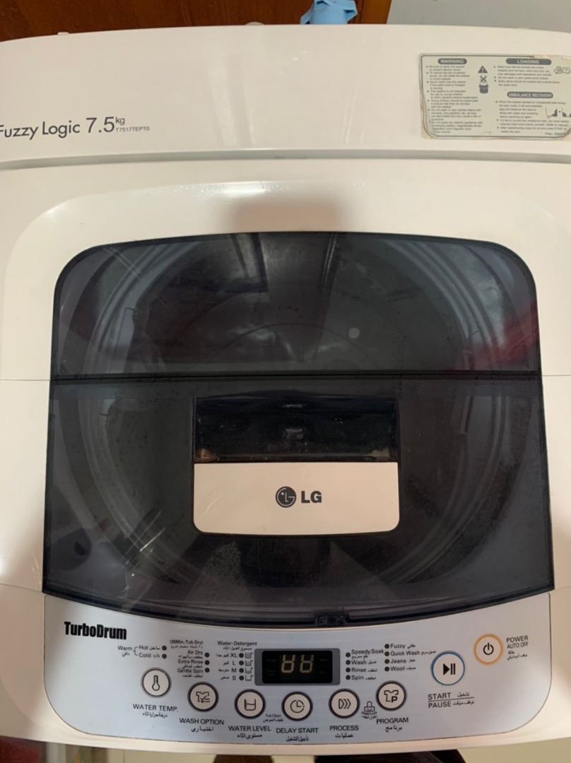 LG Washing Machine 7.5 Fuzzy Logic, TV & Home Appliances, Washing