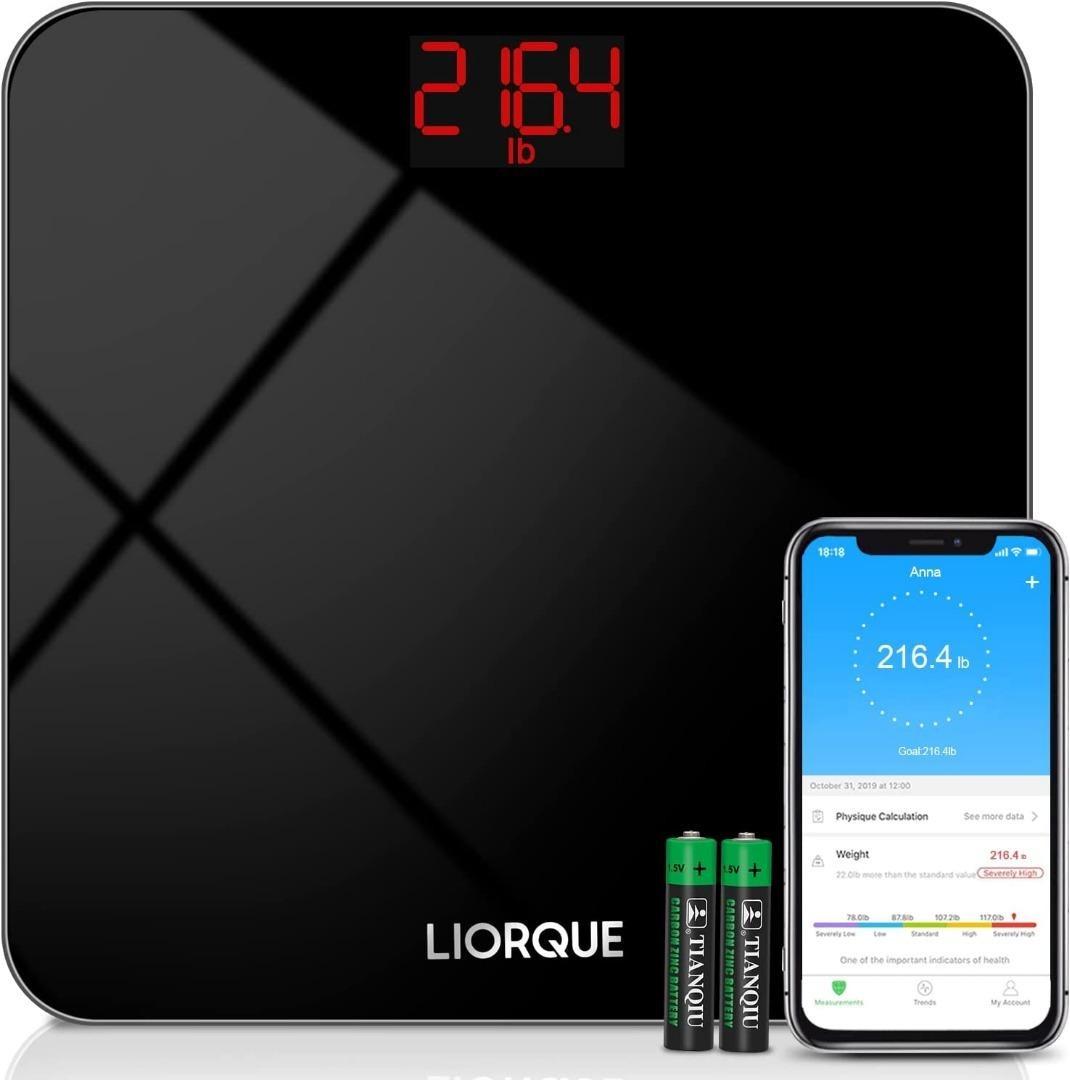 LIORQUE Body Fat Scale, Digital Bathroom Wireless Weight Scale