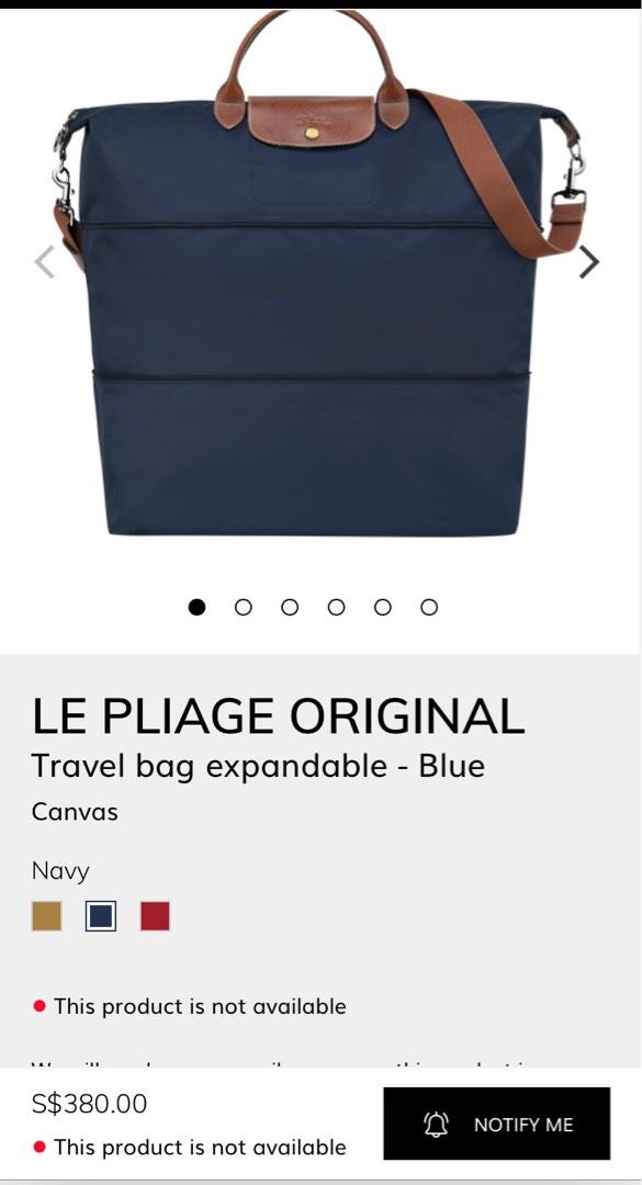 Le Pliage Original Travel bag expandable Black - Recycled canvas