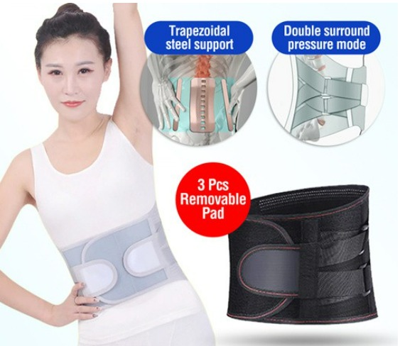 Lumbar back Support Belt Disc Herniation Orthopedic Strain Pain Relief ...