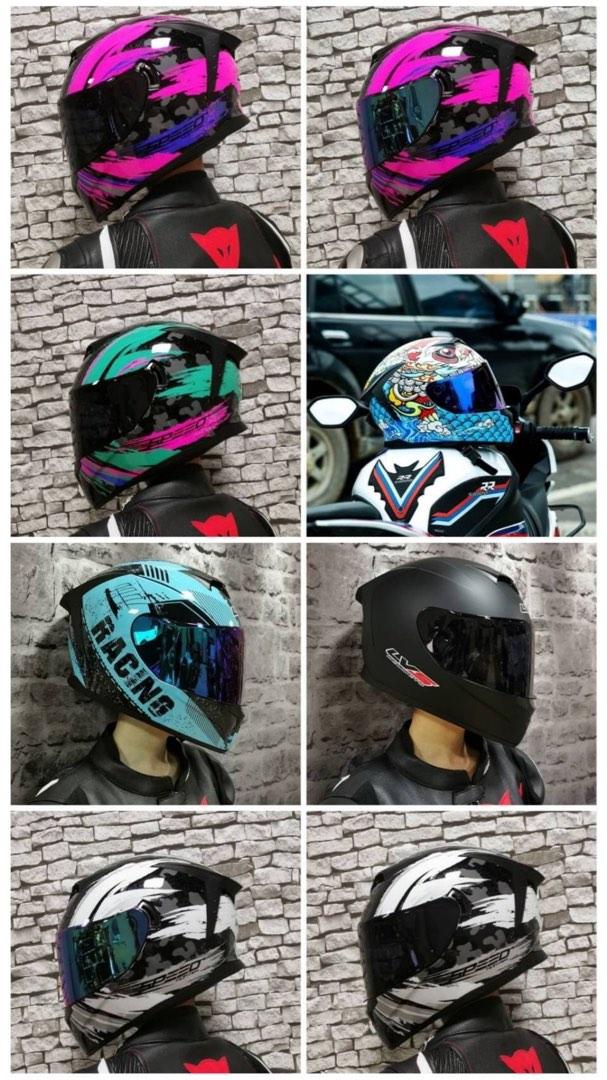 LVS Motorbike helmet with DOT certified logo and double visor Model:702 ...
