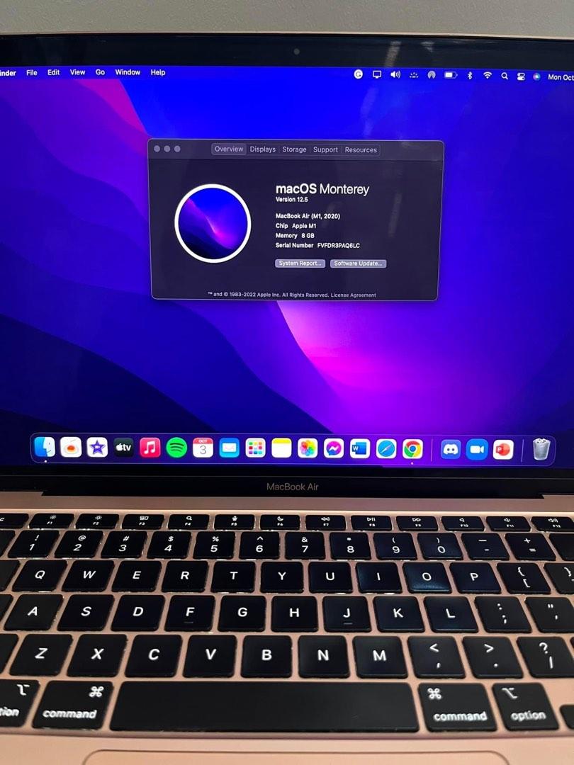 MACBOOK AIR M1 2020, Computers & Tech, Laptops & Notebooks on Carousell