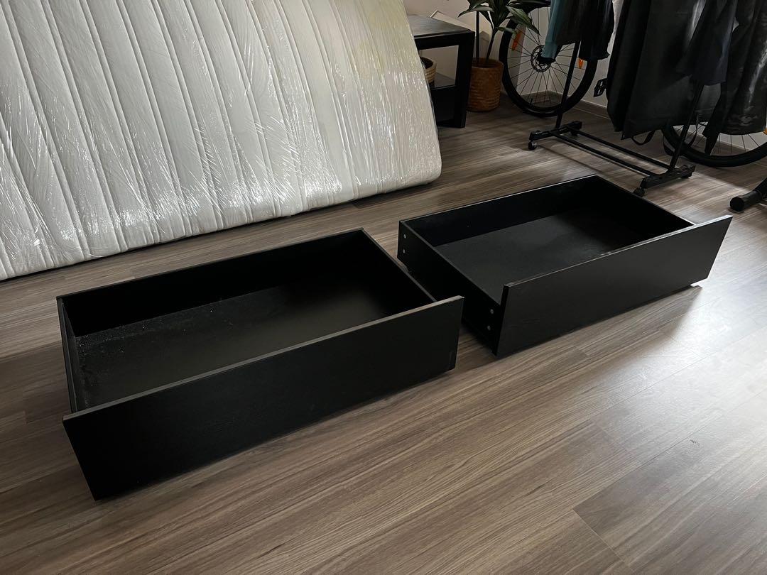 Malm bed storage drawers, Furniture & Home Living, Furniture, Bed