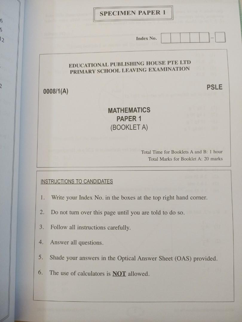 2022psle Math Paper Circle Math PSLE Practice epapers, Hobbies & Toys, Books & Magazines ...