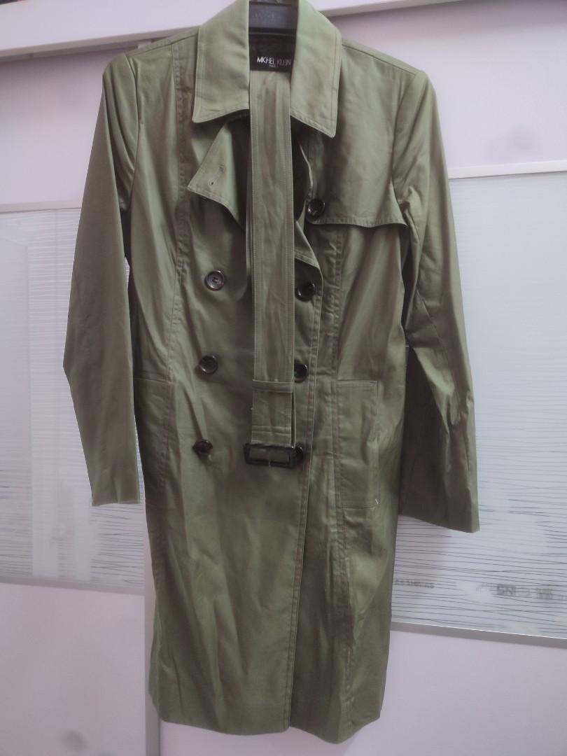 dark green military coat
