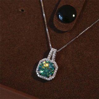 Moissanite  diamond necklace 1carat authentic silver