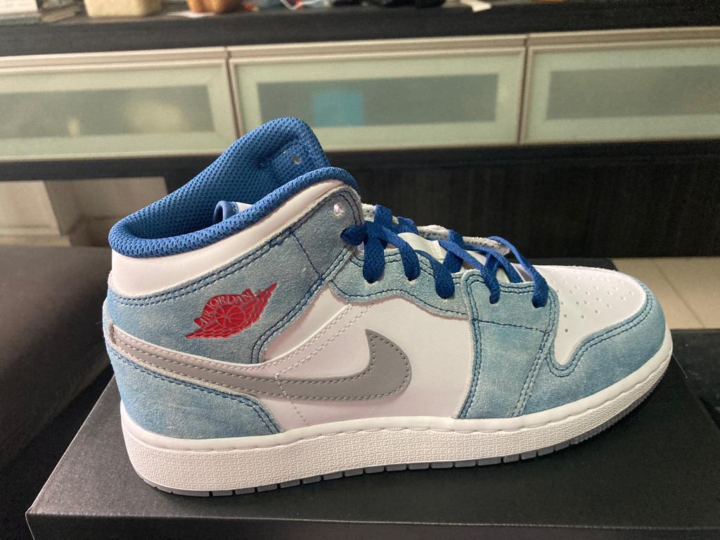 [MULTIPLE SIZES] Air Jordan 1 Mid SE GS French Blue Fire Red DR6235-401