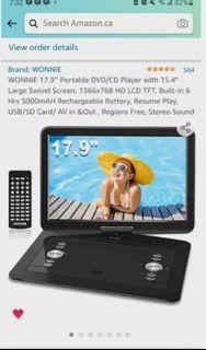 NEW Wonnie 17" Portable Dvd Player