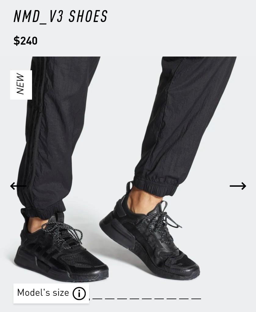 final markdown) NMD V3 Triple Black Adidas, Men's Fashion, Footwear,  Sneakers on Carousell