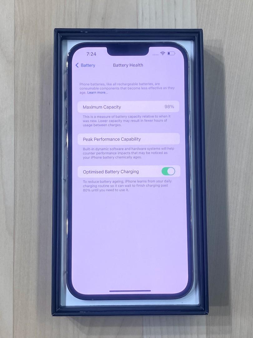 {OX} IPHONE 13 PRO MAX 256GB GOLD BATTERY HEALTH 98 3088, Mobile