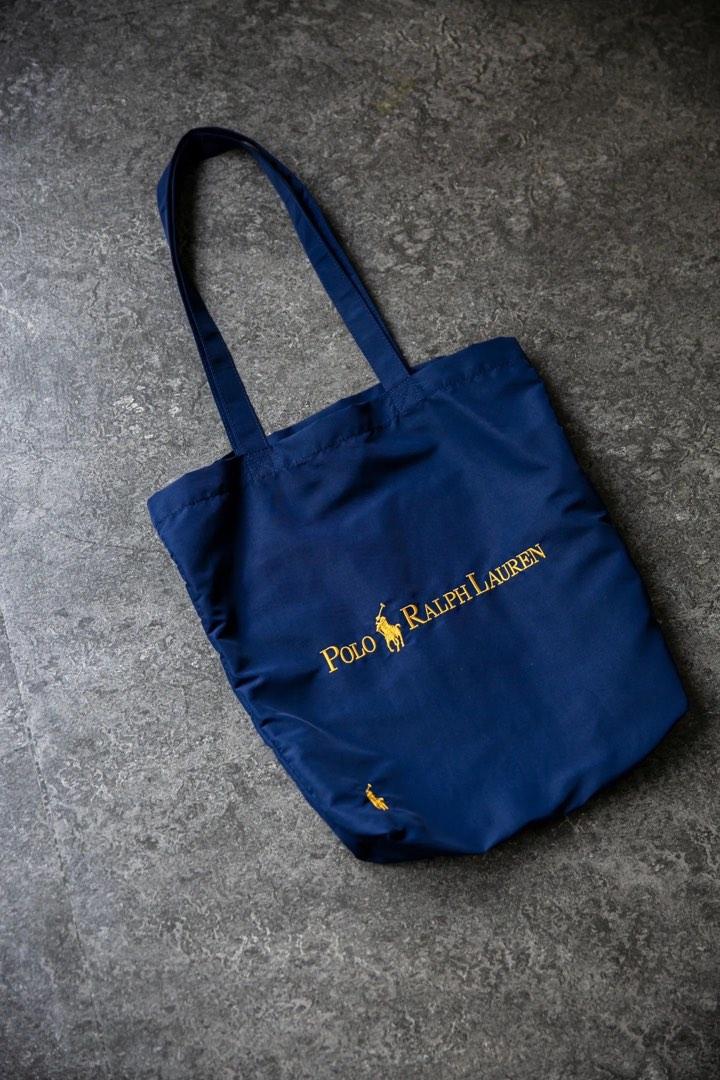 Polo Ralph Lauren Navy Blue Classic Golden Embroidered Logo x BEAMS Japan Exclusive Tote Bag Free Postage