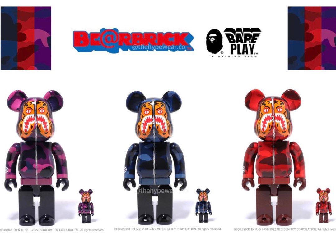 BE@RBRICK BAPE(R) CAMO TIGER 100％ & 400％-eastgate.mk