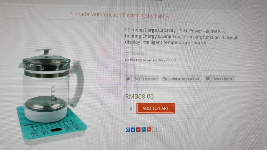 Primada multifunction electric best sale kettle