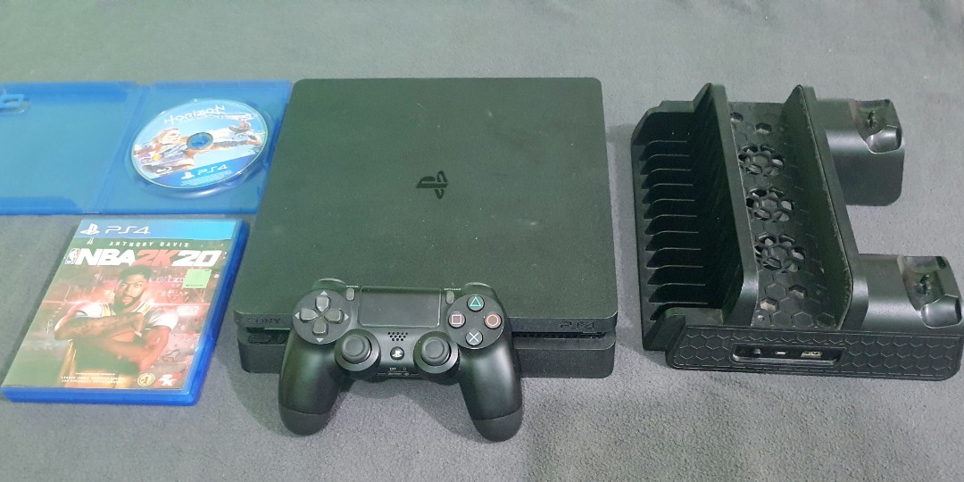Ps4 Slim 500gb with Cooling Stand & Games Plug n Play, Video Gaming ...