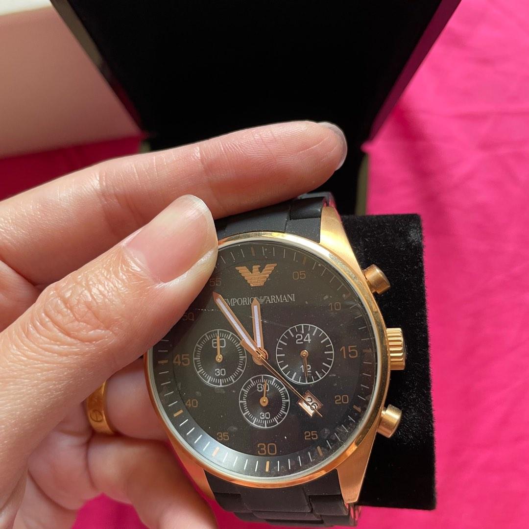 AUTHENTIC emporio Armani rose gold watch, Luxury, Watches on Carousell