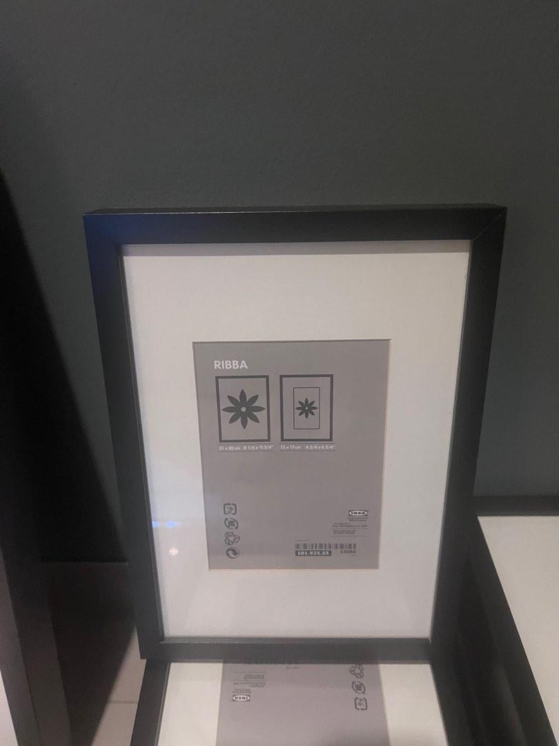 RIBBA Ikea Black Wood Picture Frames, Furniture & Home Living, Home ...