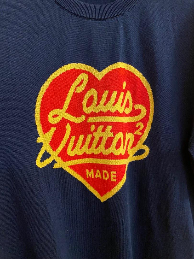 Louis Vuitton (LV) intarsia Jacquard Heart crewneck Tshirt, Men's