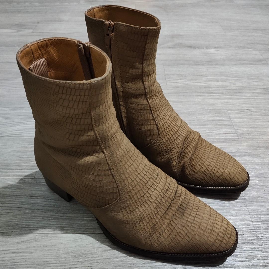 Saint laurent lizard sales boots