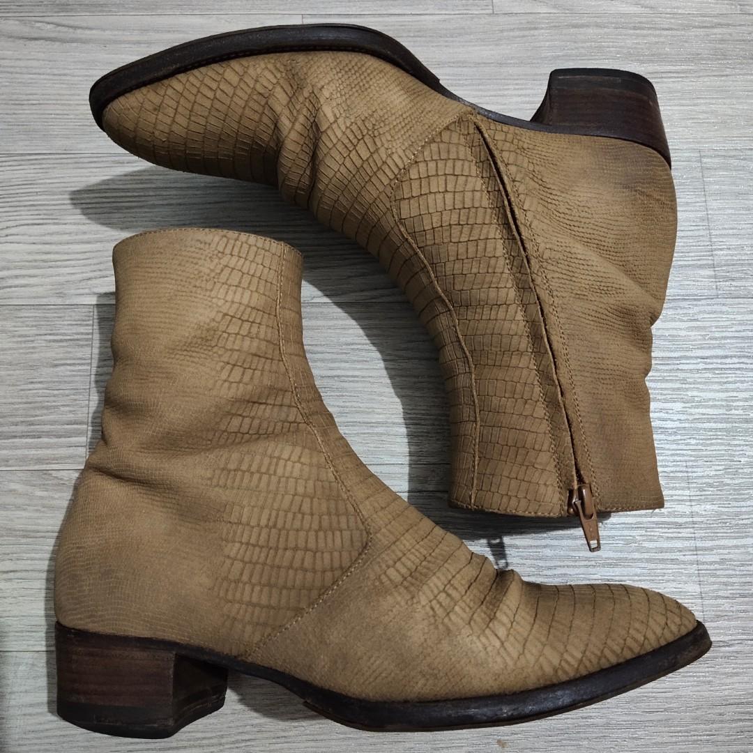 SAINT LAURENT PARIS F W 16 Lizard Skin Wyatt Boots