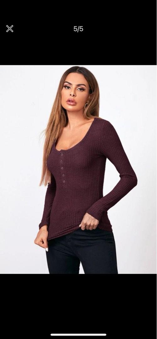 henley shirt shein