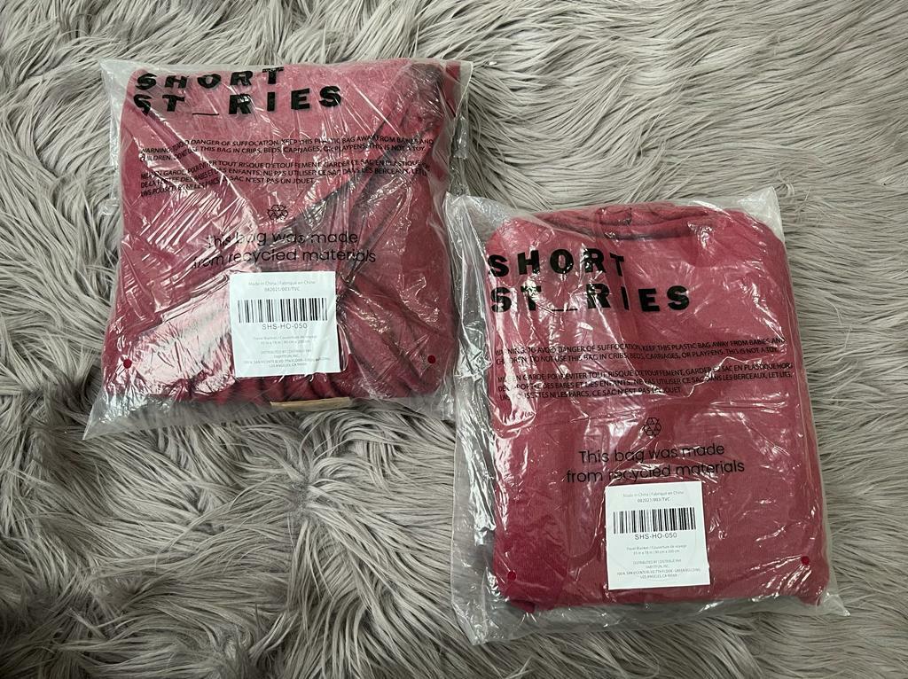 SHort Stories travel blanket