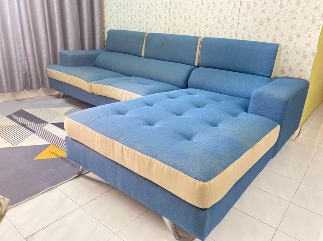 Sofa l hot sale besar