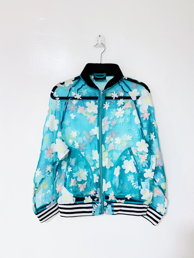 Adidas sheer sale bomber jacket