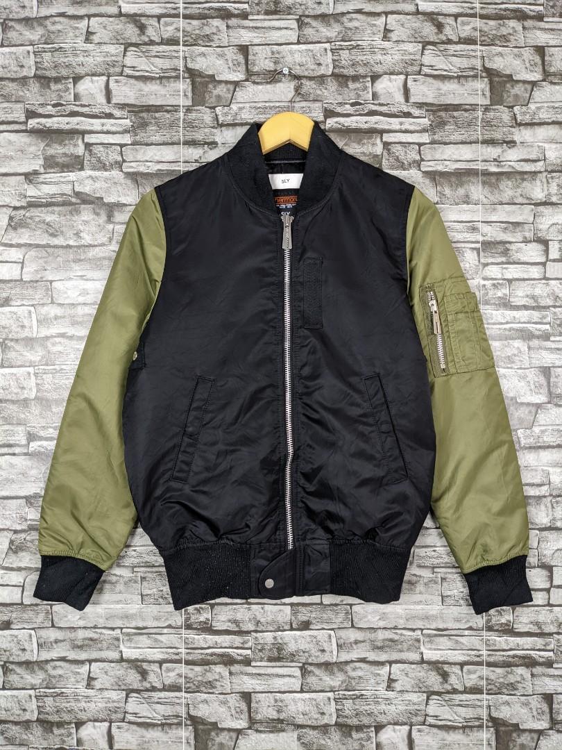 SLY Thermore Bomber Jacket Flight Jacket Zipper Coat Men s