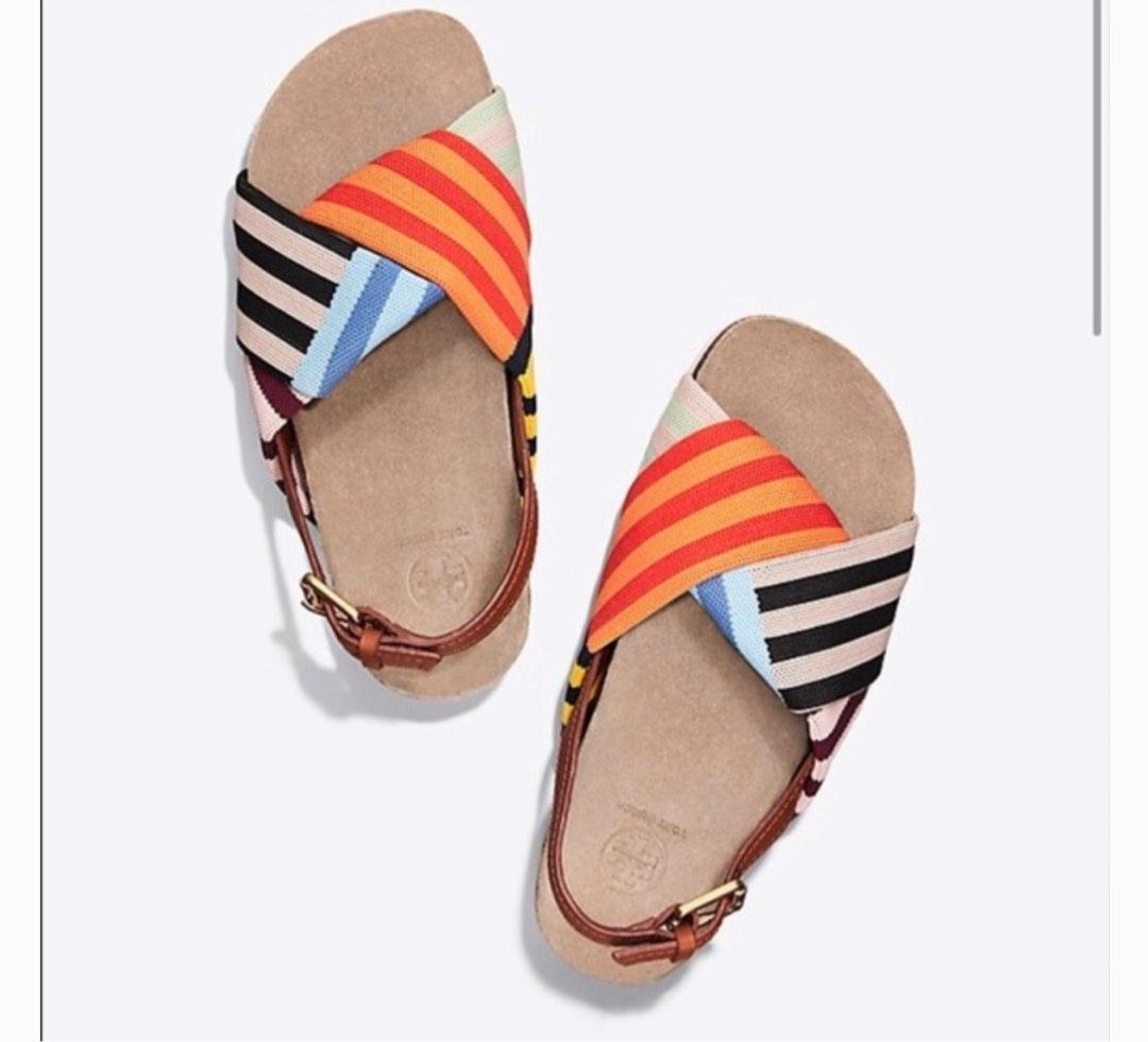 Tory Burch Corey Strap Sandals Fesyen Wanita Sepatu di Carousell