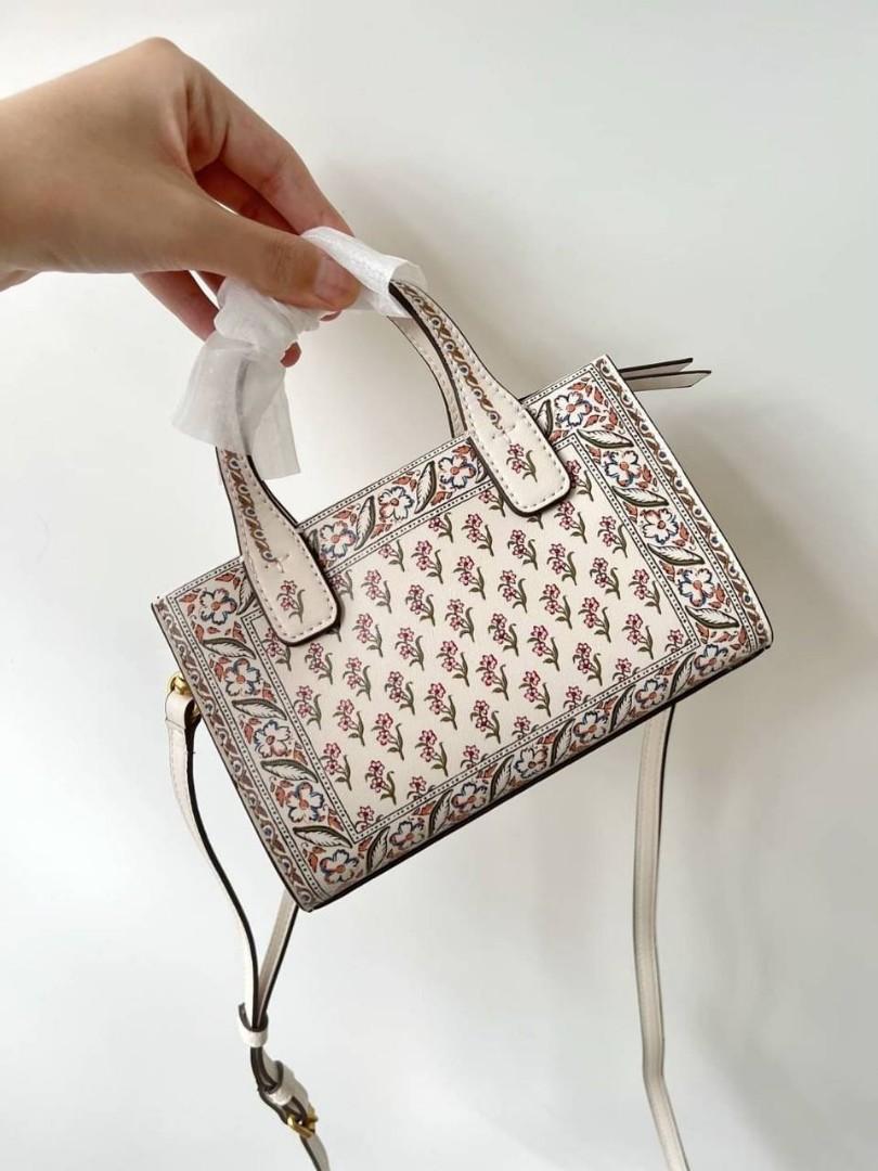 Tory Burch Ella Printed Leather Micro Tote Bag 18x12x7